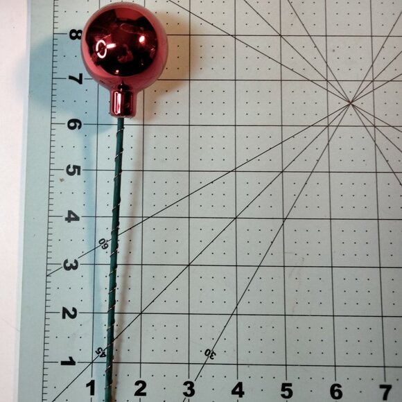 Red Ball Ornament Floral Picks Crafting Christmas Decoration lot 5 - Picture 5 of 10